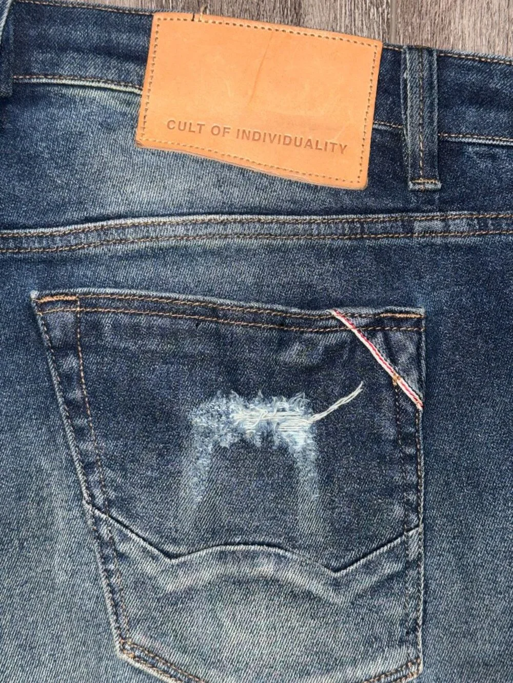Cult of Individuality Rocker Slim Distressed Jeans Mens 40x33